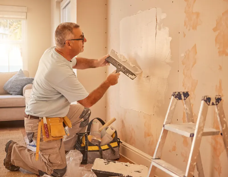 Drywall repair in a Clearwater, FL home